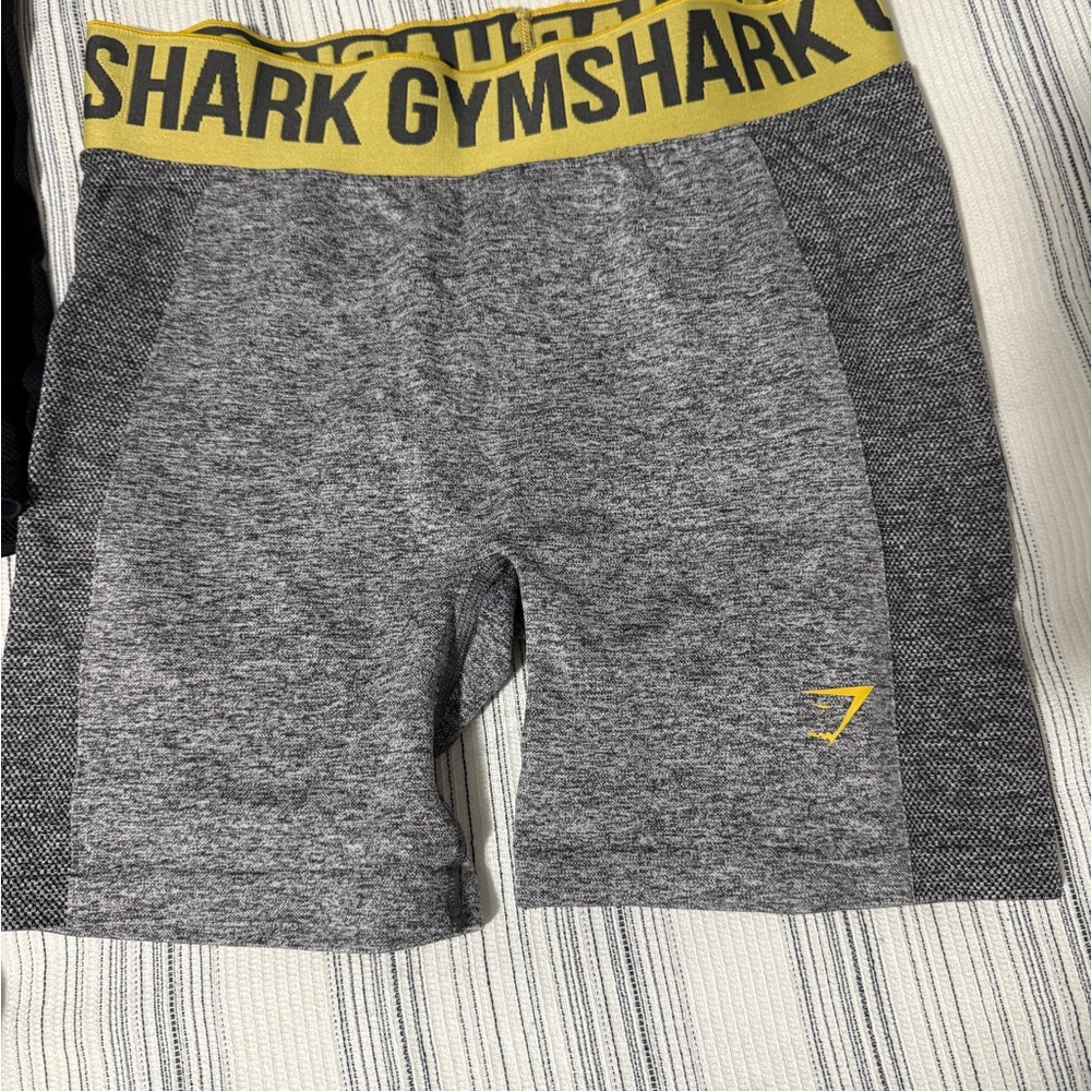 Gymshark Gray and Yellow  Shorts